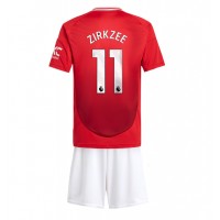 Camisa de time de futebol Manchester United Joshua Zirkzee #11 Replicas 1º Equipamento Infantil 2024-25 Manga Curta (+ Calças curtas)